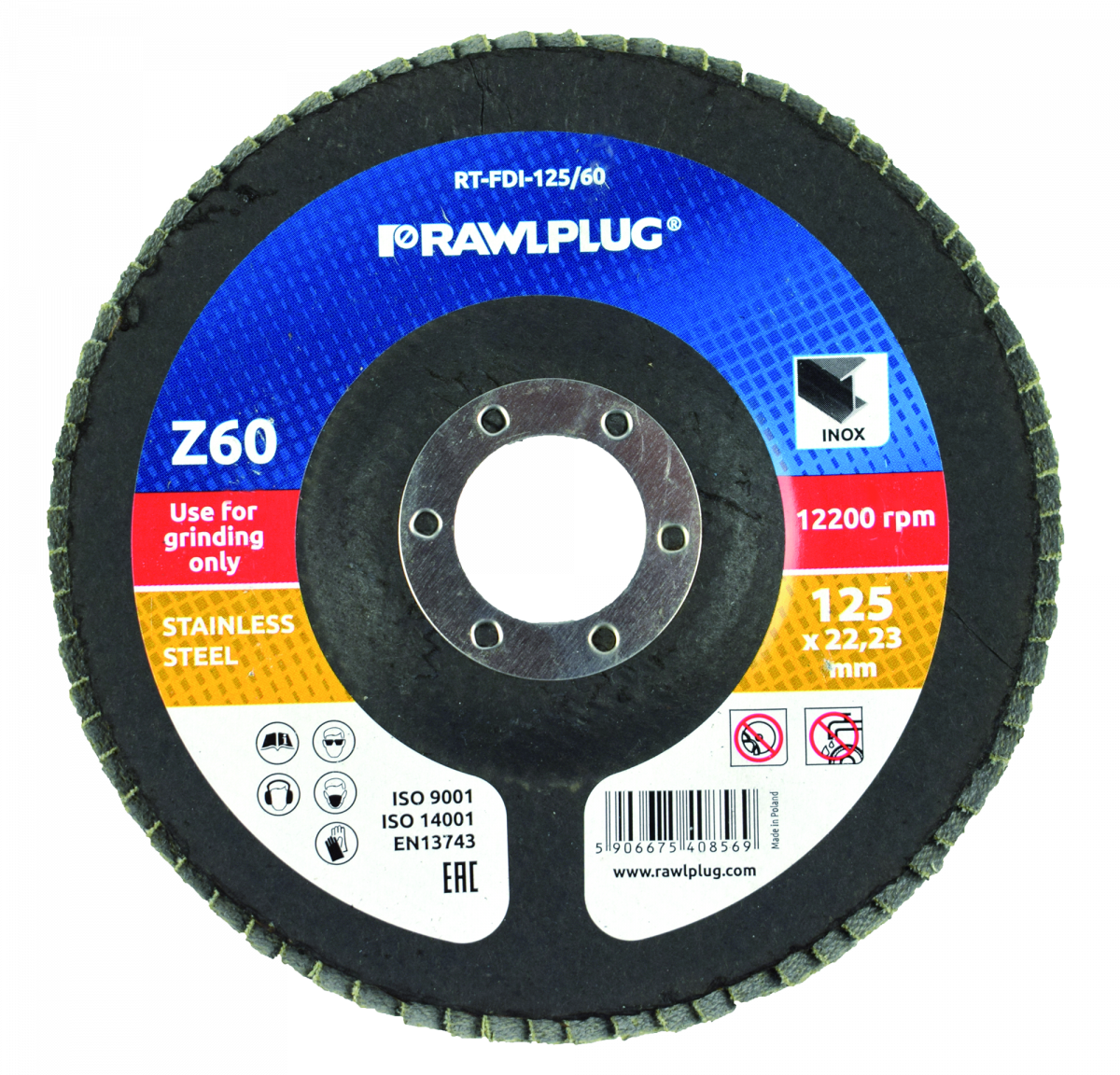 RT-FDI Zirconium flap discs for grinding stainless steel